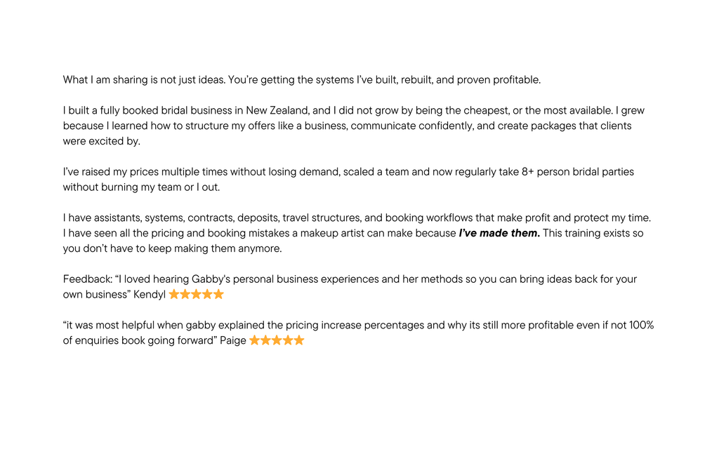 The Makeup Artist Pricing and Package Webinar