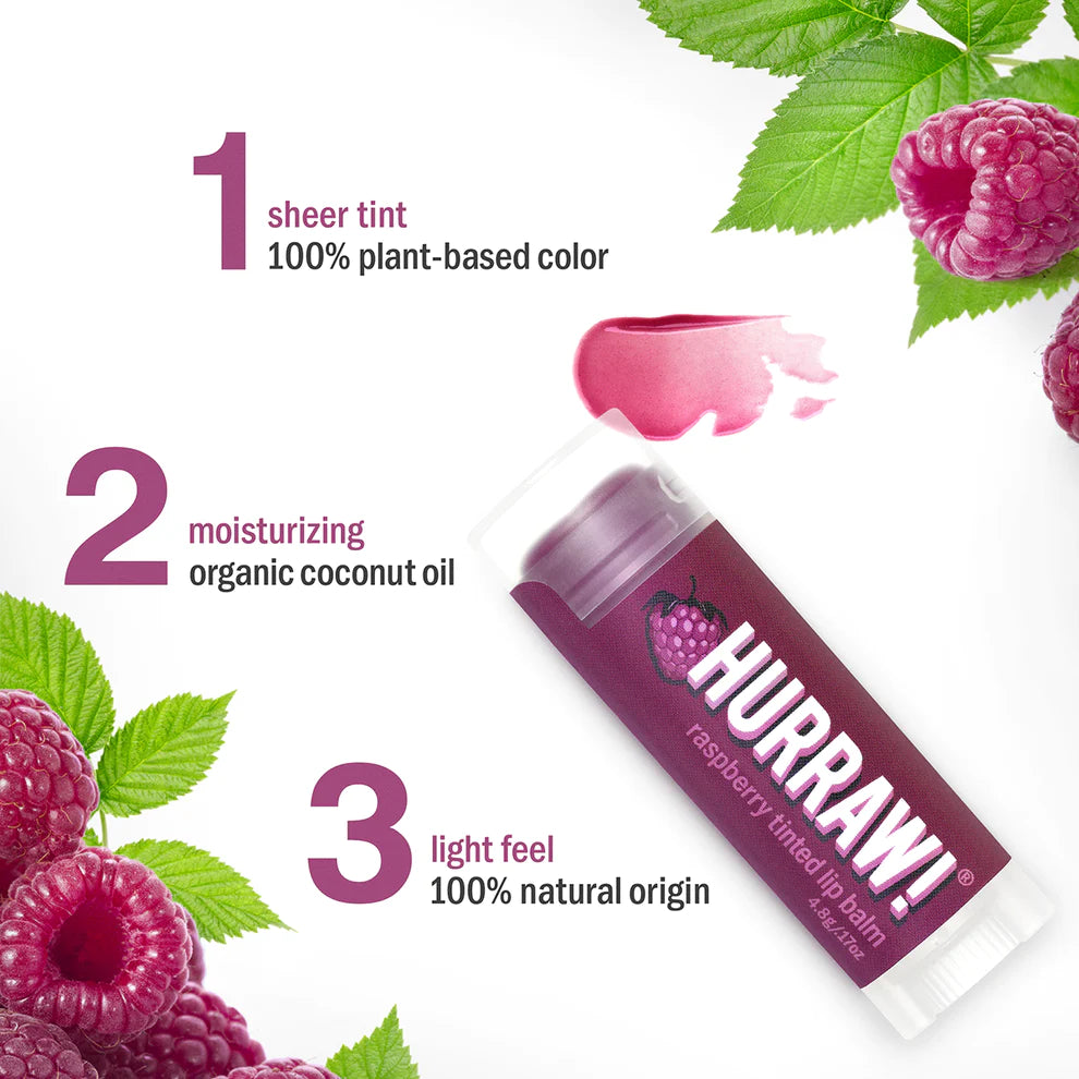 Raspberry Lip Balm | Hurraw